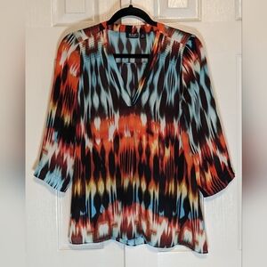 5/$25 A.N.A  A New Approach Vibrant Multi Colored Blouse